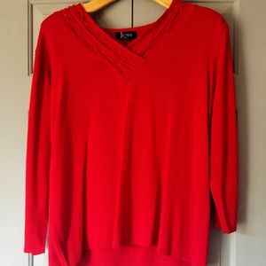 Plus size red sweater